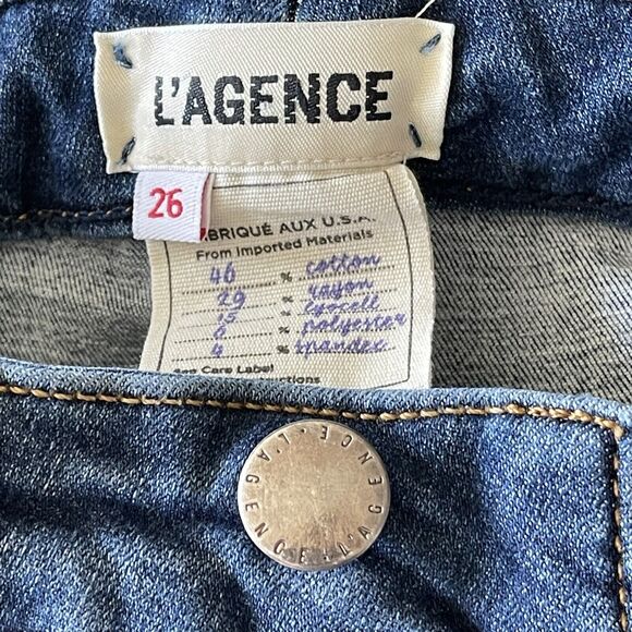 L’Agence SZ 26 Marguerite Skinny Jeans High-Rise Stretch Pockets Medium Wash - Picture 7 of 9